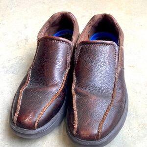 Clark’s collection extreme comfort Brown Leather Slip-On Shoes men’s Sz 11